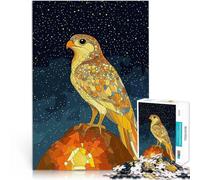 Puzzle 1000 pezzi per adolescenti Falco sotto il cielo stellato Gioco impegnativo e gioco in famiglia Decorazioni e regali unici per la casa 38x26cm