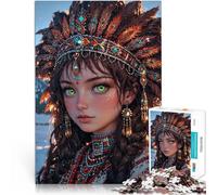 Puzzle 1000 pezzi per adolescenti Fanciulla orientale spiritosa Sfida di gioco educativo giocattolo Collezione di artisti, Belle arti 38x26cm
