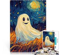 Puzzle 1000 pezzi per adolescenti Fantasma sorridente nel cielo notturno Gara di velocità delle mani Giocattoli per la decorazione della casa 52x38cm