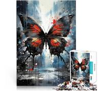 Puzzle 1000 pezzi per adolescenti Farfalla scura nel paesaggio urbano Giocattoli da gioco Ogni pezzo è unico - Gioco divertente e stimolante per tutta la famiglia 75x50cm