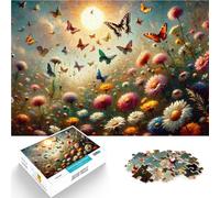 Puzzle 1000 pezzi per adolescenti Farfalle e fiori selvatici in una giornata primaverile Rompicapo offerte come regali per tutta la famiglia 70x100cm