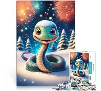 Puzzle 1000 pezzi per adolescenti Felice Anno Nuovo del Serpente Gioco intellettuale giocattolo Migliorare l'amore tra le coppie 52x38cm