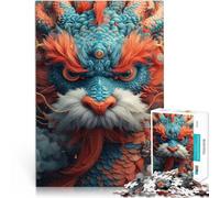 Puzzle 1000 pezzi per adolescenti Felice anno nuovo drago Giocattolo educativo antistress Attività divertenti a casa, regali di compleanno, regali di viaggio, 75x50cm
