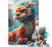 Puzzle 1000 pezzi per adolescenti Felice anno nuovo drago Per il divertimento in famiglia Ogni pezzo è unico - Gioco divertente e stimolante per tutta la famiglia 75x50cm