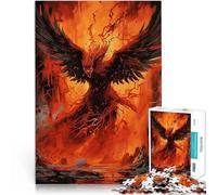 Puzzle 1000 pezzi per adolescenti fenice che vola fuori dal fuoco Gioco intellettuale giocattolo Migliorare l'amore tra le coppie 38x26cm