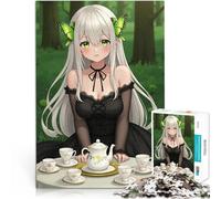 Puzzle 1000 pezzi per adolescenti Festa del tè con le ragazze anime Gara di velocità delle mani Migliorare l'amore tra le coppie 38x26cm