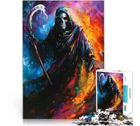 Puzzle 1000 pezzi per adolescenti Fiamme del mietitore surreali Per il divertimento in famiglia Migliorare l'amore tra le coppie 75x50cm