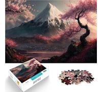 Puzzle 1000 pezzi per adolescenti fiore di ciliegio fuji giappone Giocattoli fai da te Attività divertenti a casa, regali di compleanno, regali di viaggio, 75x50cm