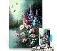 Puzzle 1000 pezzi per adolescenti Fiori Arte Stile Monet Giocattoli di gioco impegnativi con pezzi completamente interconnessi di forma casuale 75x50cm