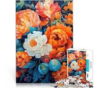 Puzzle 1000 pezzi per adolescenti Fiori barocchi ciano scuro giocattoli educativi per l'apprendimento offerte come regali per tutta la famiglia 38x26cm