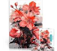 Puzzle 1000 pezzi per adolescenti Fiori rossi 6 Giocattoli che creano dipendenza e sfidano l'intelligenza del cervello Un'opera d'arte 50x70cm