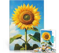 Puzzle 1000 pezzi per adolescenti Fioritura nel girasole Difficile da completare ma divertente e umoristico Decorazione d'arte per la casa 38x26cm