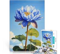 Puzzle 1000 pezzi per adolescenti Fioritura nel loto blu Giocattoli da gioco per regalo di famiglia Adatto per la decorazione del desktop 70x100cm