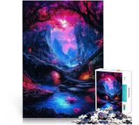 Puzzle 1000 pezzi per adolescenti Fiume della foresta fantastica Sfida di gioco educativo giocattolo Adatto per la decorazione del desktop 75x50cm