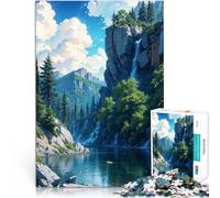 Puzzle 1000 pezzi per adolescenti Fiume Montagna Natura Antistress Vacanza in patria Uccidere il tempo perché è ideale come regalo per tutta la famiglia 75x50cm