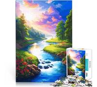 Puzzle 1000 pezzi per adolescenti Fiume Paradiso Bellissimo Gioco impegnativo e gioco in famiglia Collezione di artisti, Belle arti 38x26cm