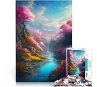 Puzzle 1000 pezzi per adolescenti Fiume sereno Giocattoli educativi per l'apprendimento Giochi per famiglie per la decorazione della casa 38x26cm