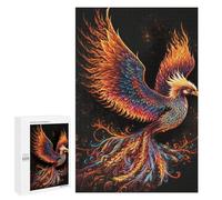 Puzzle 1000 pezzi per adolescenti Flaming Phoenix Artwork -3 puzzle per adulti giochi di relax difficili sfida di apprendimento impegnativa 1000 pezzi
