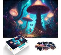 Puzzle 1000 pezzi per adolescenti Foresta di funghi giganti Vacanza a casa: uccidere il tempo Decorazioni e regali unici per la casa 75x50cm