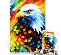 Puzzle 1000 pezzi per adolescenti Forte aquila calva americana giocattoli educativi per l'apprendimento offerte come regali per tutta la famiglia 75x50cm