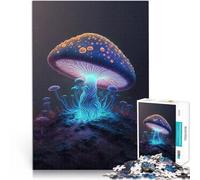 Puzzle 1000 pezzi per adolescenti funghi magici Giocattolo educativo intellettuale decomprimente con poster abbinato e foglio di quiz 52x38cm
