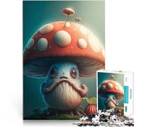 Puzzle 1000 pezzi per adolescenti funghi magici per il giocattolo di sfida del gioco educativo con poster abbinato e foglio di quiz 75x50cm