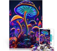 Puzzle 1000 pezzi per adolescenti Funghi psichedelici 1 Antistress Vacanza in patria Uccidere il tempo con poster abbinato e foglio di quiz 38x26cm