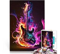 Puzzle 1000 pezzi per adolescenti Fuoco di chitarra Giocattoli che creano dipendenza e sfidano l'intelligenza del cervello Compleanno e regali unici 26x38cm