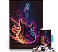 Puzzle 1000 pezzi per adolescenti Fuoco di chitarra per il giocattolo di sfida del gioco educativo Migliorare l'amore tra le coppie 38x26cm