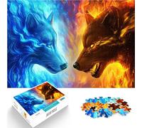 Puzzle 1000 pezzi per adolescenti Fuoco e ghiaccio Giocattoli educativi per l'apprendimento Giochi per famiglie Regali di Babbo Natale segreto 38x26cm