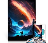 Puzzle 1000 pezzi per adolescenti Galactic Trails Night Sky Vacanza a casa: uccidere il tempo Adatto per la decorazione del desktop 75x50cm