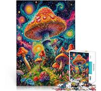 Puzzle 1000 pezzi per adolescenti Galassia dei funghi psichedelici sfida educativa con pezzi completamente interconnessi di forma casuale 52x38cm
