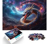 Puzzle 1000 pezzi per adolescenti galassia del drago per il giocattolo di sfida del gioco educativo con poster abbinato e foglio di quiz 75x50cm