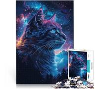 Puzzle 1000 pezzi per adolescenti Galassia del gatto spaziale Giochi educativi Decorazione della casa Regalo di compleanno, regali, arte murale 52x38cm