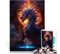 Puzzle 1000 pezzi per adolescenti Galassia della Notte di Fuoco del Drago Sfida difficile Decorazione murale Regali unici per compleanno e Natale 75x50cm