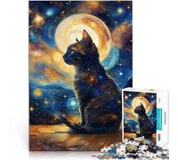 Puzzle 1000 pezzi per adolescenti Gattino Cosmico per il giocattolo di sfida del gioco educativo Decorazioni e regali unici per la casa 38x26cm