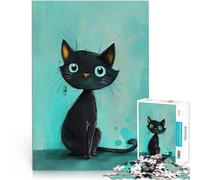 Puzzle 1000 pezzi per adolescenti Gattino curioso per il giocattolo di sfida del gioco educativo con poster abbinato e foglio di quiz 52x38cm