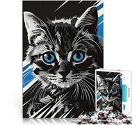 Puzzle 1000 pezzi per adolescenti Gatto Arte Moderna Antistress Vacanza in patria Uccidere il tempo Migliorare l'amore tra le coppie 75x50cm