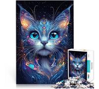 Puzzle 1000 pezzi per adolescenti Gatto bianco con gli occhi azzurri Attività per famiglie Collezione di artisti, Belle arti 75x50cm