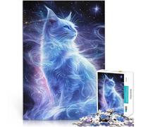 Puzzle 1000 pezzi per adolescenti Gatto Cosmico Difficile da completare ma divertente e umoristico Giocattoli per la decorazione della casa 52x38cm