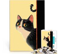 Puzzle 1000 pezzi per adolescenti Gatto curioso e coda per il giocattolo di sfida del gioco educativo Decorazioni e regali unici per la casa 52x38cm