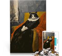 Puzzle 1000 pezzi per adolescenti Gatto dipinto come la madre di Whistlers Sfida difficile Adatto per la decorazione del desktop 75x50cm