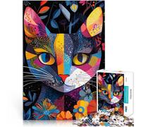 Puzzle 1000 pezzi per adolescenti Gatto eclettico boho Antistress Vacanza in patria Uccidere il tempo è ideale come regalo per tutta la famiglia 75x50cm