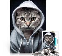 Puzzle 1000 pezzi per adolescenti Gatto fresco per il giocattolo di sfida del gioco educativo perché è ideale come regalo per tutta la famiglia 75x50cm