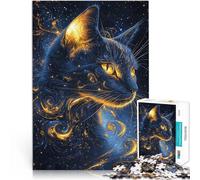 Puzzle 1000 pezzi per adolescenti Gatto Kintsugi astratto Allena il tuo cervello e le tue mani Regalo di compleanno, regali, arte murale 50x70cm