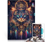 Puzzle 1000 pezzi per adolescenti Gatto magico fantasy Difficile da completare ma divertente e umoristico Migliorare la memoria 52x38cm