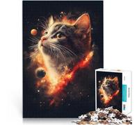 Puzzle 1000 pezzi per adolescenti Gatto nello spazio per il giocattolo di sfida del gioco educativo Giocattoli per la decorazione della casa 38x26cm