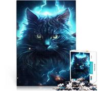 Puzzle 1000 pezzi per adolescenti Gatto sulla galassia per il giocattolo di sfida del gioco educativo Decorazioni e regali unici per la casa 38x26cm
