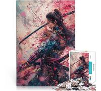 Puzzle 1000 pezzi per adolescenti Geisha Samurai Donna Giappone Vacanza a casa: uccidere il tempo con poster abbinato e foglio di quiz 38x26cm