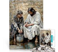 Puzzle 1000 pezzi per adolescenti Gesù e la donna samaritana Giocattoli Giochi Educativi Antistress Giocattoli per la decorazione della casa 38x26cm